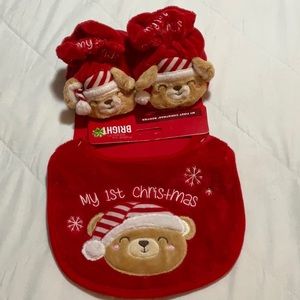 MY FRIST CHRISTMAS BIB & BOOTIES BUNDLE